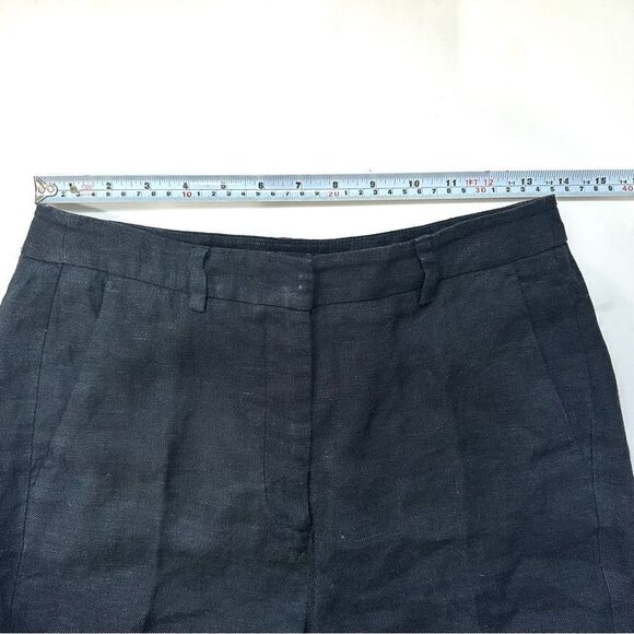MaxMara Weekend Khat Linen Cropped Pants in Black Sz 6 - Picture 11 of 14